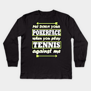 Tennis double sports tennis rackets tennis court Kids Long Sleeve T-Shirt